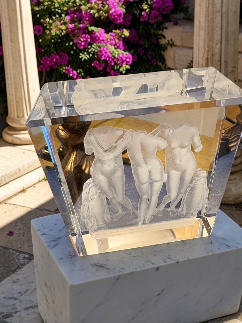 Metropolitan Museum of Art Crystal Sculpture of the 3 Graces ~ Greek Mythology ~
